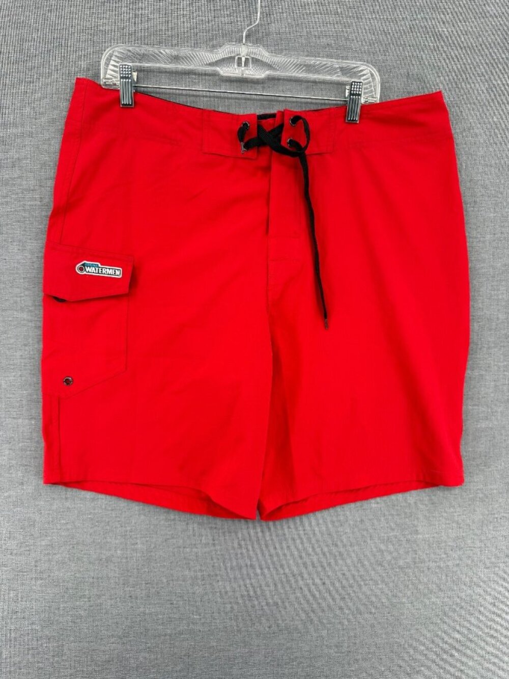 Original Waterman Board Shorts Mens 36 9" Swim Trunks Lifeguard Cargo Pocket